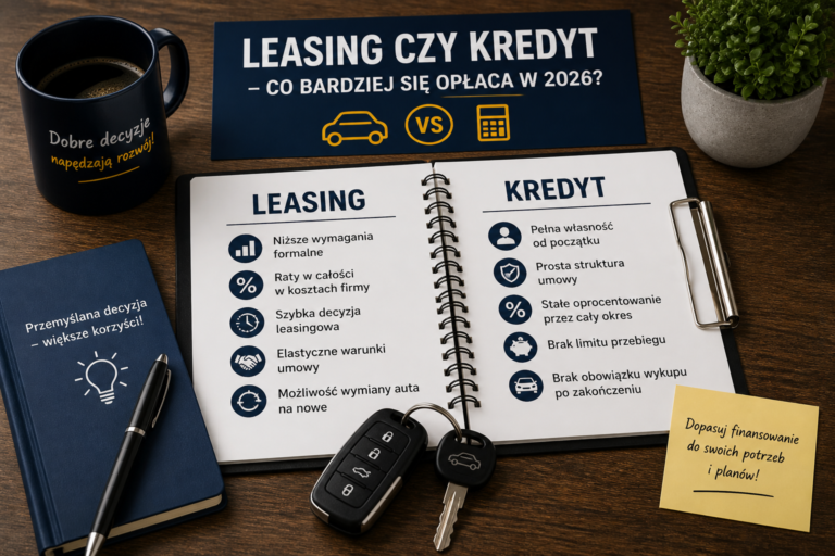 Leasing czy kredyt samochodowy w 2026 – co bardziej się opłaca